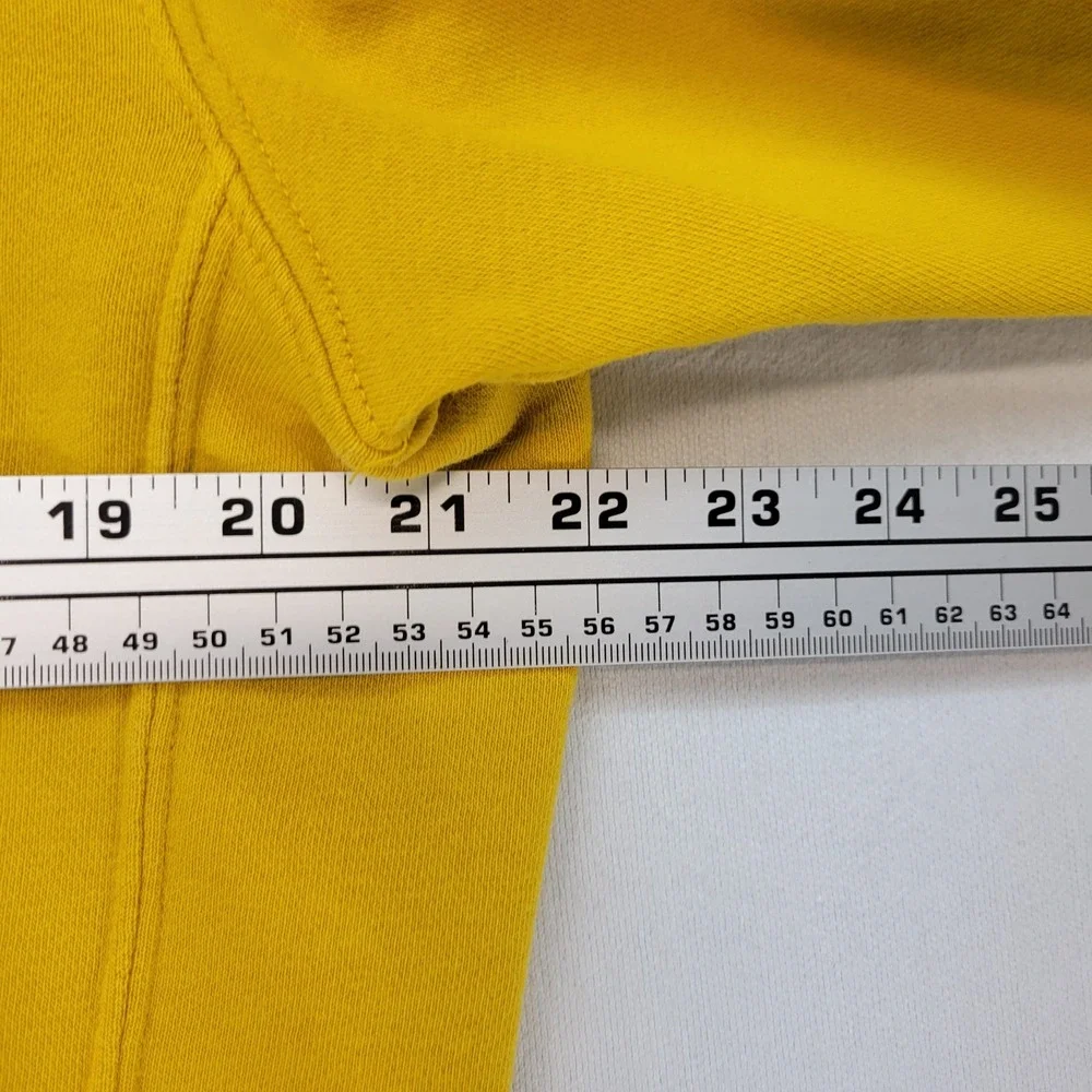 Nike Hoodie Mens Medium Yellow Sportswear Just Do It Embroidered Logo CU4044